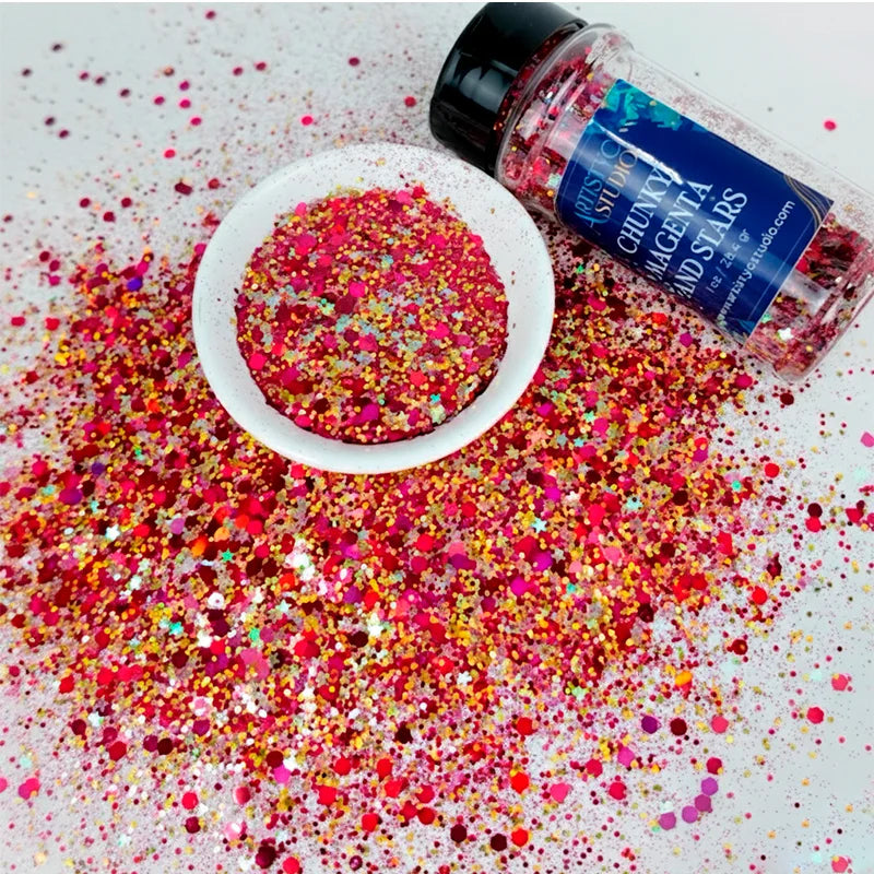 Chunky Magenta and Stars