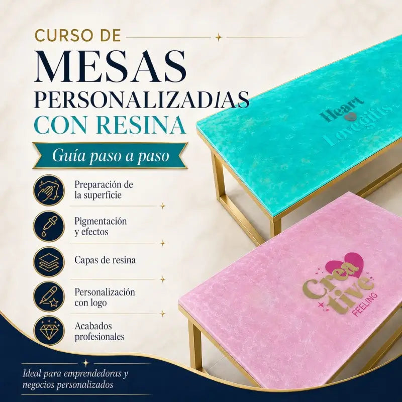 Curso Decorado de  Mesas en Resina