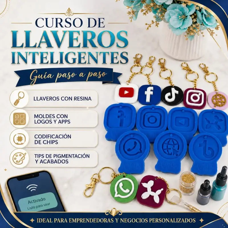Curso de Llaveros Inteligentes con Resina