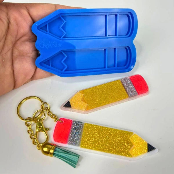 Molde de Silicón Lápiz  – Ideal para Llavero o Accesorios