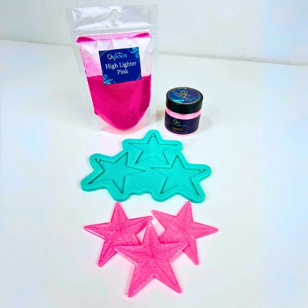 Molde de Silicón Triple Estrella – Mini Llavero o Detalle Decorativo