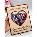 Cuadro Personalizado en Forma de Corazón con Fotografías