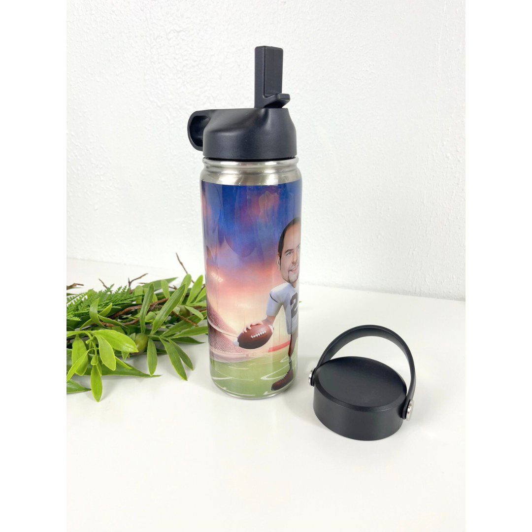 Termo de Agua con Caricatura personalizada. 18oz