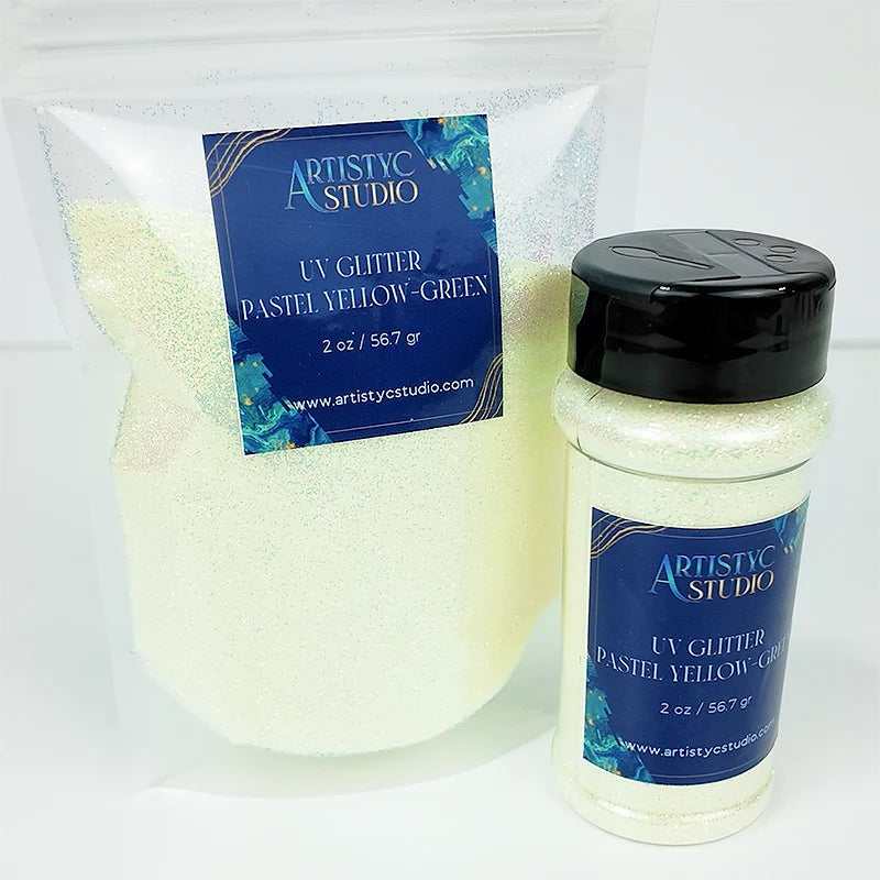 UV Glitter Pastel Yellow-Green