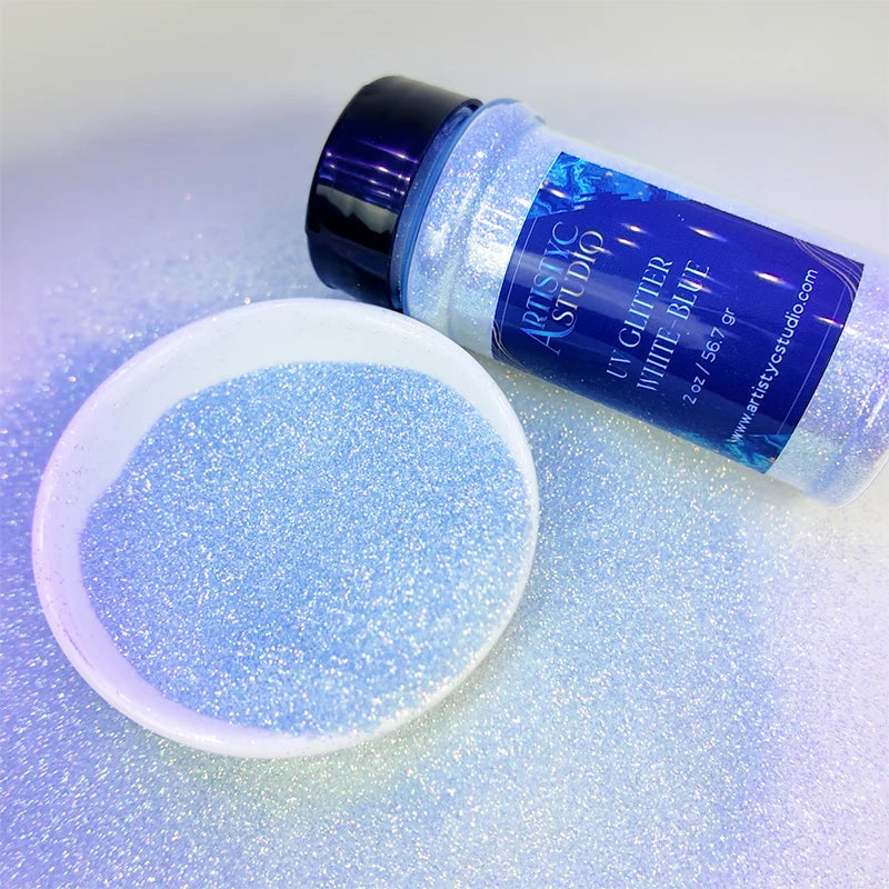 UV Glitter White-Blue